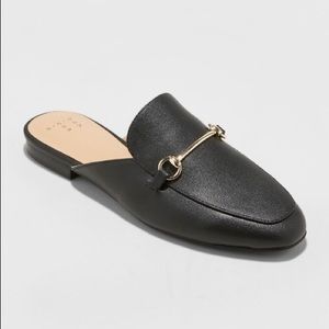 A New Day black and gold mules